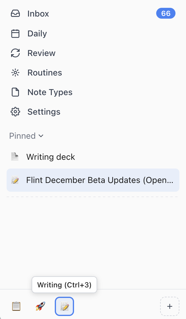 Screenshot showing three workspaces